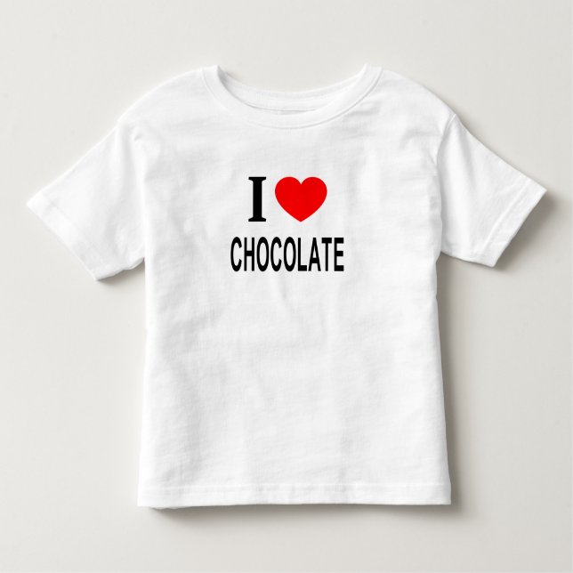 CAMISETA DE BEBÉ ❤️ CHOCOLATE ME ENCANTA CHOCOLATE CORAZÓN CHOCOLAT (Anverso)