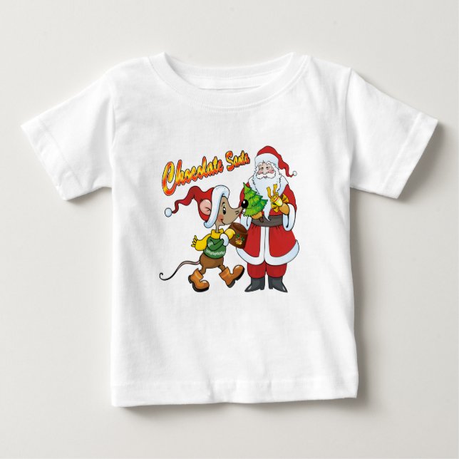 Camiseta De Bebé Chocolate Santa (Anverso)