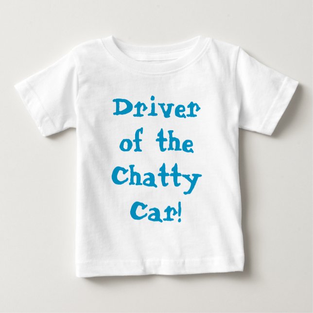 Camiseta De Bebé Chofer De Chatty Car Funny (Anverso)