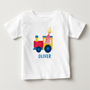 Camiseta De Bebé Choo Choo personalizado Soy 1 tema del tren Cumple
