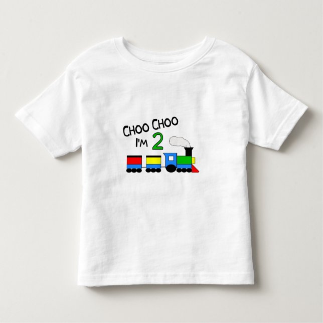 Camiseta De Bebé ¡Choo Choo soy 2!  Con el TREN (Anverso)