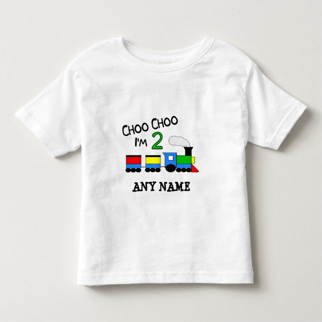 Camiseta De Bebé ¡Choo Choo soy 2!  Con el TREN (Anverso)