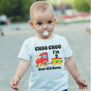 Camiseta De Bebé Choo Choo Tengo 2 años de edad de tren niños regal