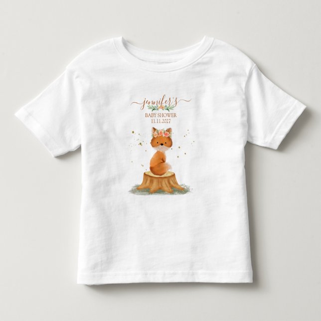 Camiseta De Bebé Chorro Rústico Baby Shower (Anverso)
