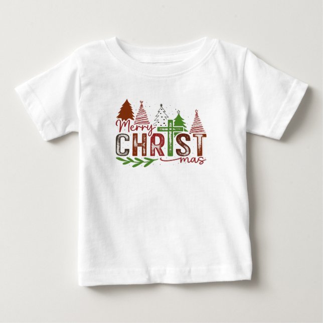 Camiseta De Bebé Christ at the Center of Christmas (Anverso)