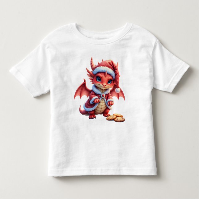 Camiseta De Bebé Christmas dragon, too cute to arrest,  (Anverso)