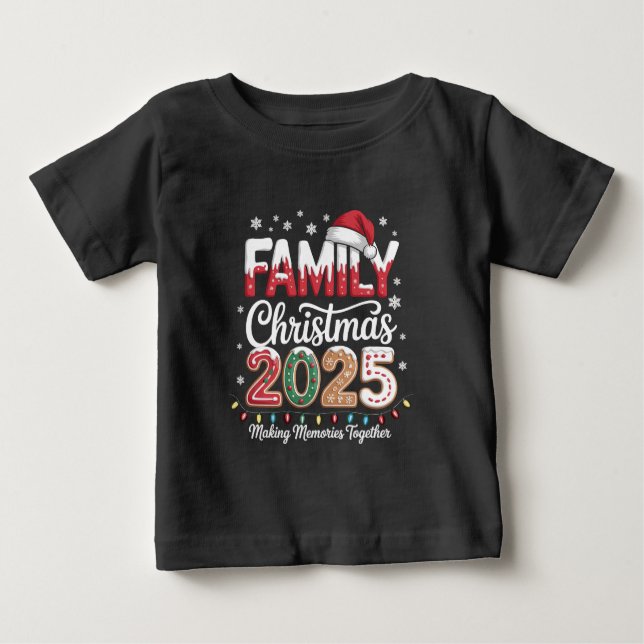 Camiseta De Bebé Christmas Family 2025 (Anverso)