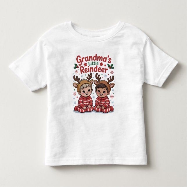Camiseta De Bebé Christmas Gifts for Grandkids Reindeer Shirt (Anverso)