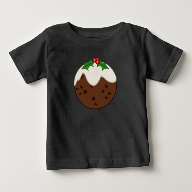 Camiseta De Bebé Christmas Pudding Illustrative Art (Anverso)