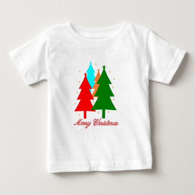 Camiseta De Bebé Christmas theme baby shirt (Anverso)