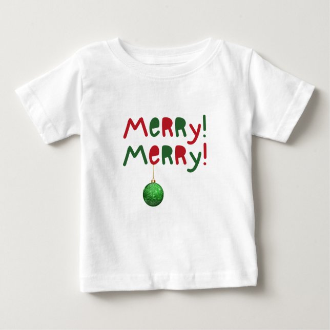 Camiseta De Bebé Christmas Toddler Tee with Cute Saying  (Anverso)