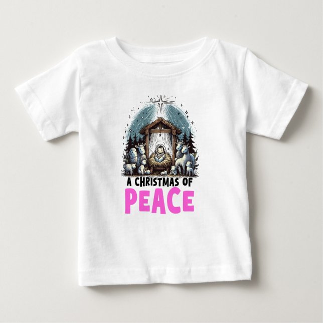 Camiseta De Bebé Christ's Nativity : A Christmas of Peace (Anverso)