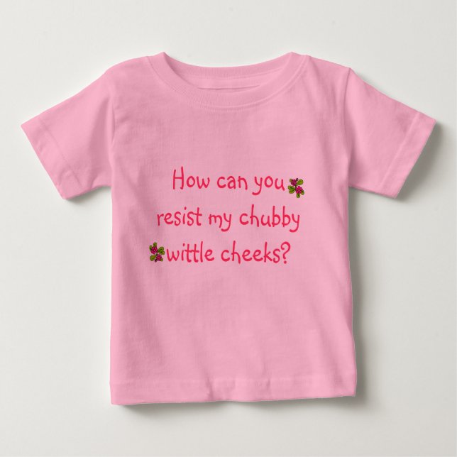 Camiseta De Bebé Chubby Cheeks. (Anverso)