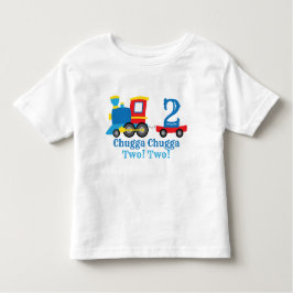 Camiseta De Bebé Chugga Chugga Dos Cumpleaños del Tren