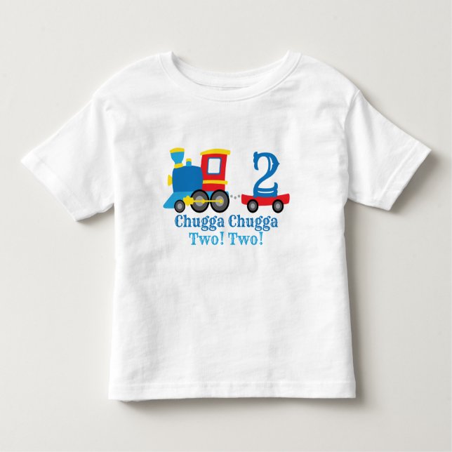 Camiseta De Bebé Chugga Chugga Dos Cumpleaños del Tren (Anverso)