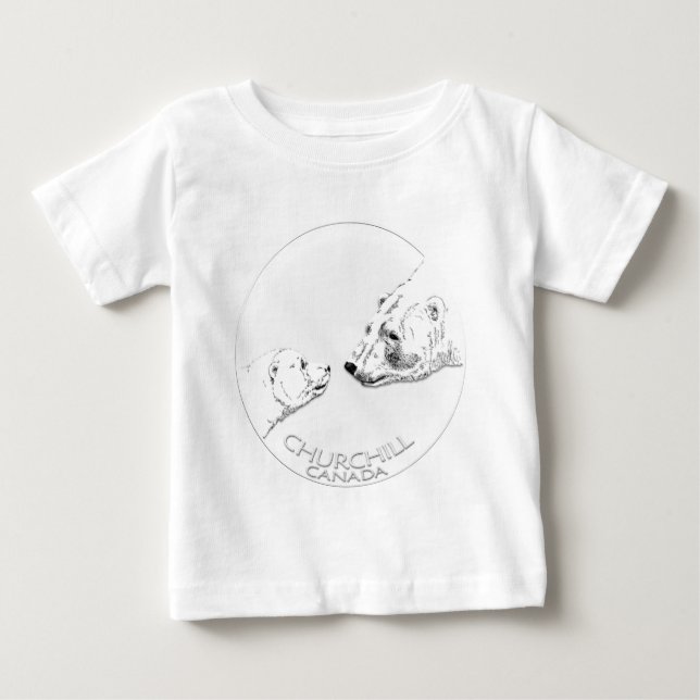 Camiseta De Bebé Churchill Souvenir Polar Bear Bebé Camiseta (Anverso)