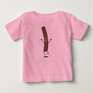 Camiseta De Bebé Churro de salto que anima