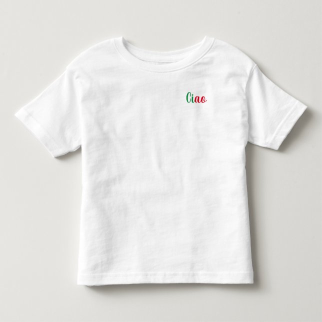 Camiseta De Bebé Ciao - saludo escrito a mano en italiano (Anverso)