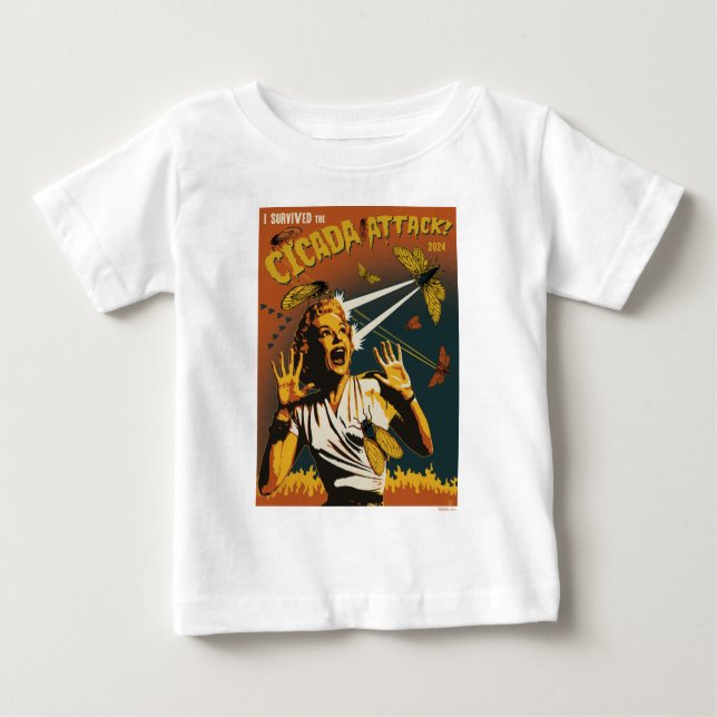 Camiseta De Bebé Cicada Señora Gritando 2024 (Anverso)