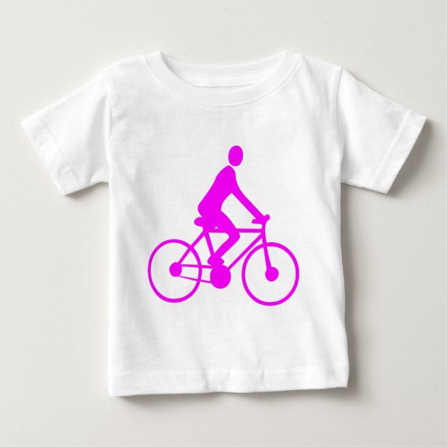 Camiseta De Bebé Ciclismo - Magenta (Anverso)