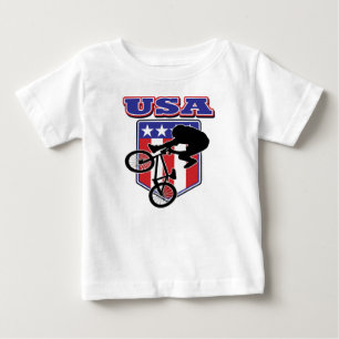 Camiseta De Bebé Ciclista de BMX de EE. UU.