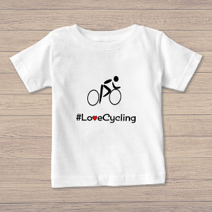 Camiseta De Bebé Ciclista de eslóganes de amor