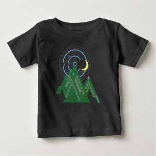 Camiseta De Bebé cielo de luna creciente en la montaña