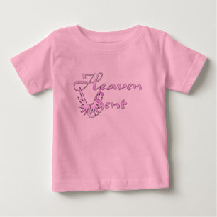 Camiseta De Bebé Cielo enviado en rosa