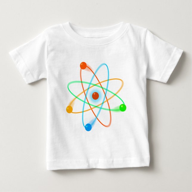 Camiseta De Bebé Ciencia de estructura atómica (Anverso)