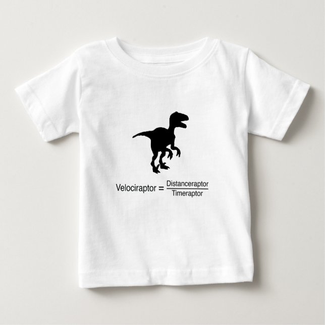 Camiseta De Bebé ciencia divertida del velociraptor (Anverso)