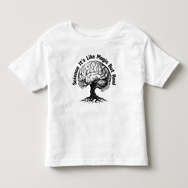 Camiseta De Bebé ciencia es como magia pero real (Anverso)