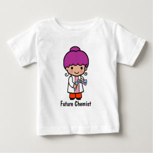 Camiseta De Bebé Científico cutáneo / Chica químico con matraz