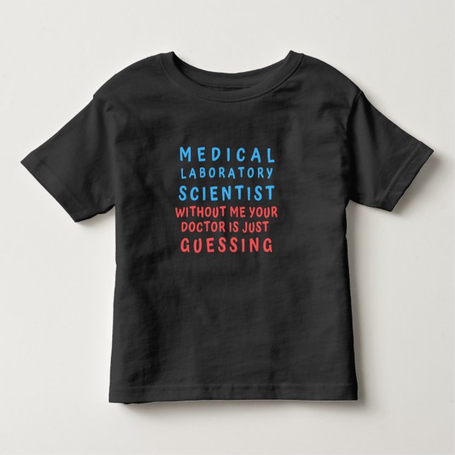 CAMISETA DE BEBÉ CIENTÍFICO DEL LABORATORIO MÉDICO SIN MÍ SU DOCUME (Anverso)