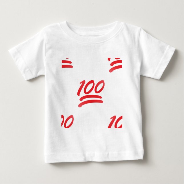 Camiseta De Bebé ciento de emoji (Anverso)