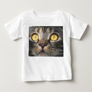 Camiseta De Bebé Cierre de gato con ojos amarillos