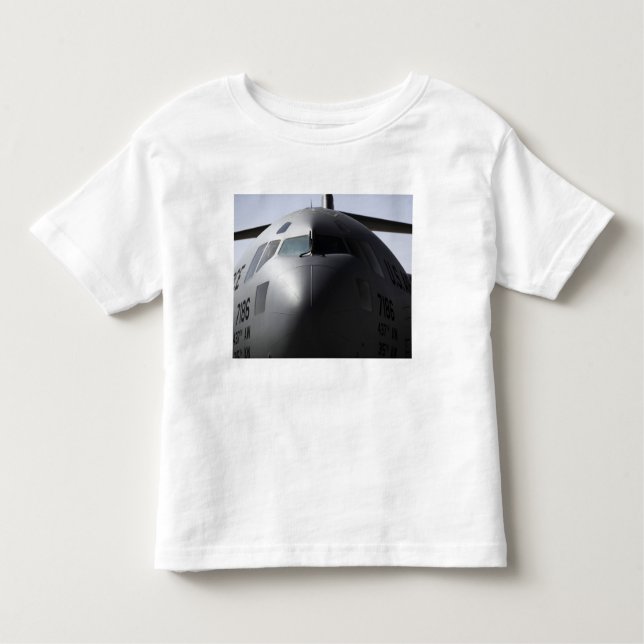 Camiseta De Bebé Cierre del frente de un C-17 Globemaster III (Anverso)