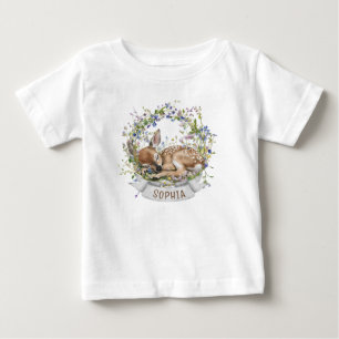 Camiseta De Bebé Cierva Durmiente Lindo Primavera