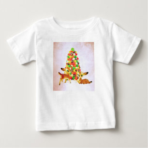 Camiseta De Bebé Ciervos Antiguos de Gominola por Árbol de Navidad