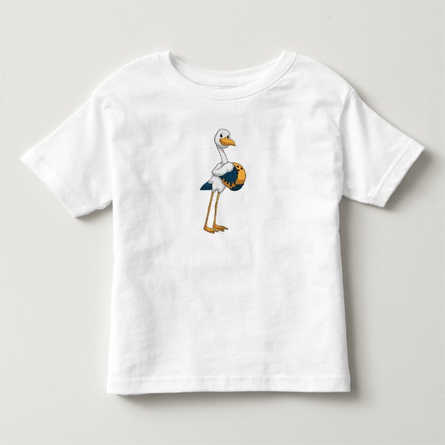 Camiseta De Bebé Cigüeña en Bowling con bolera (Anverso)
