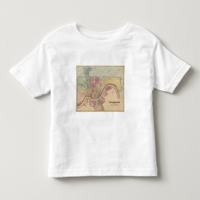 Camiseta De Bebé Cincinnati, Ohio y vecindad (Anverso)