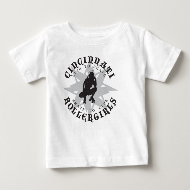 Camiseta De Bebé Cincinnati Rollergirls Kids & Baby T-Shirt (Anverso)