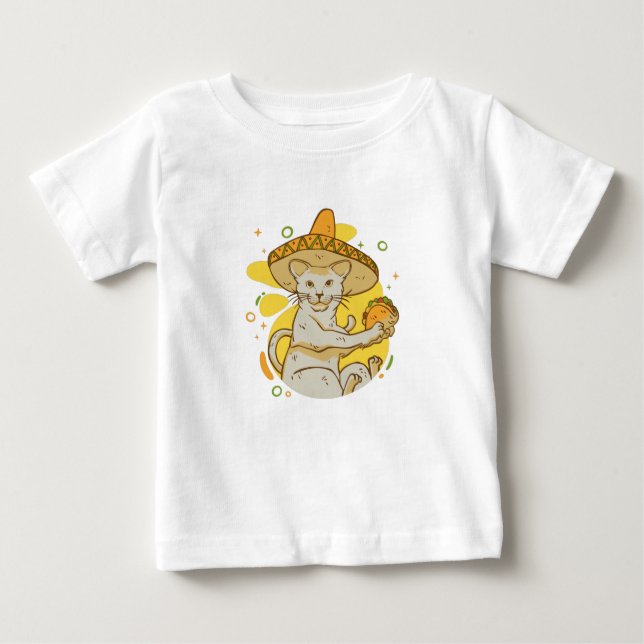 Camiseta De Bebé Cinco De Mayo Cat (Anverso)