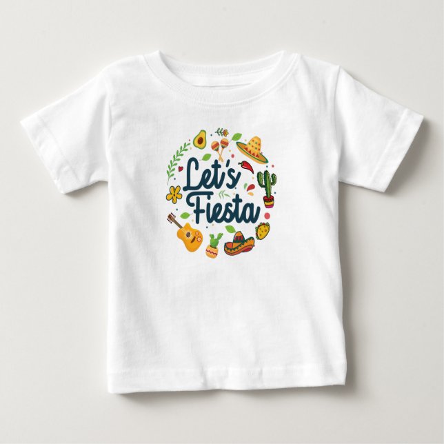 Camiseta De Bebé Cinco De Mayo Fiesta en Fiesta (Anverso)