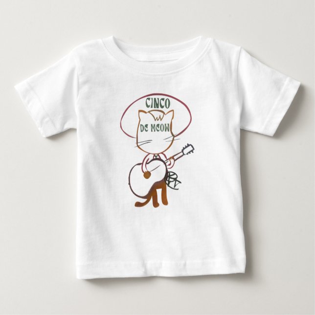 Camiseta De Bebé Cinco De Meow Cat T (Anverso)