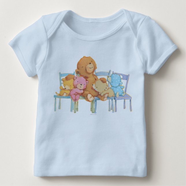 Camiseta De Bebé Cinco mimosos y coloridos refiere sillas (Anverso)