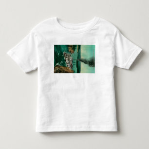 Camiseta De Bebé Cinco Rapids del dedo con el caballo blanco del