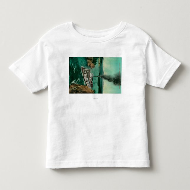 Camiseta De Bebé Cinco Rapids del dedo con el caballo blanco del (Anverso)