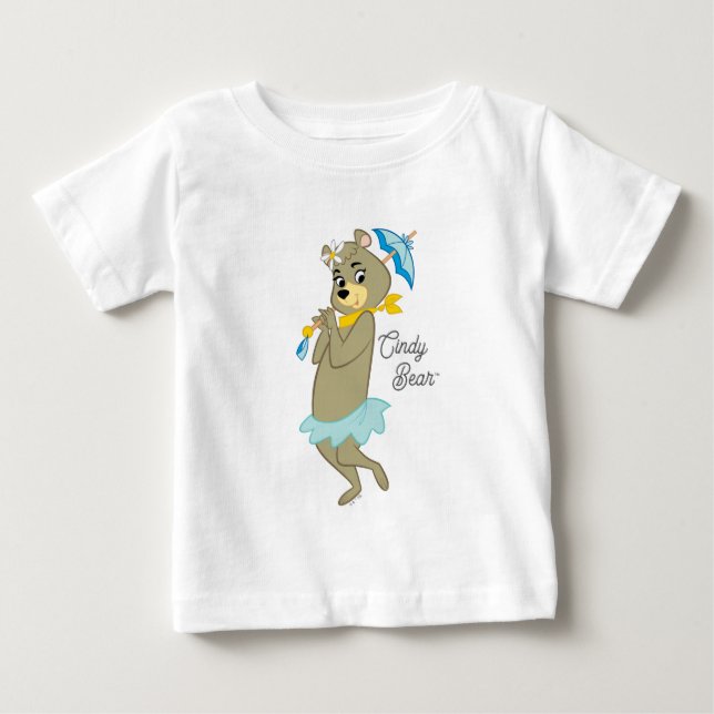 Camiseta De Bebé Cindy Bear Holding Parasol (Anverso)