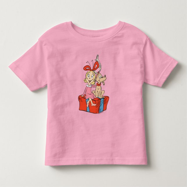 Camiseta De Bebé Cindy Lou Who and Max on a Present (Anverso)