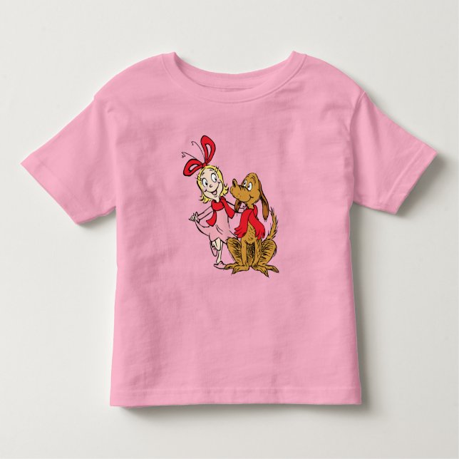 Camiseta De Bebé Cindy Lou Who and Max the Dog (Anverso)